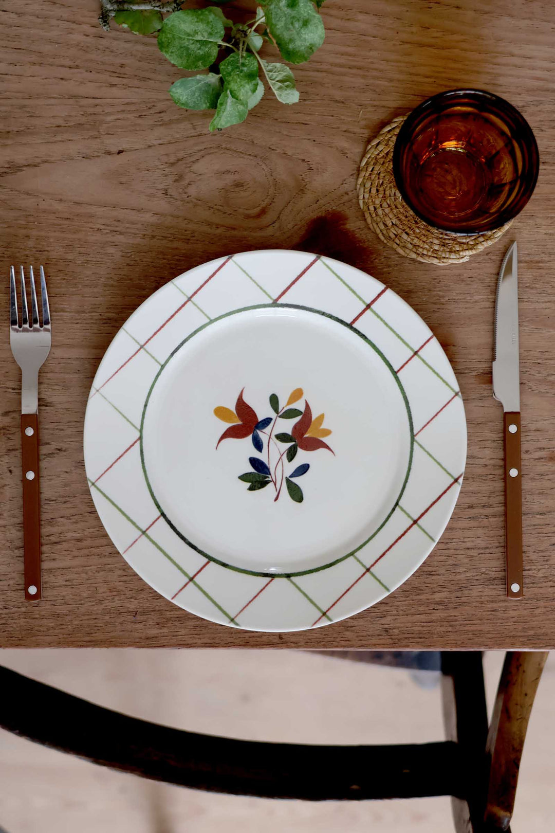 Dinner Plate With Flower
