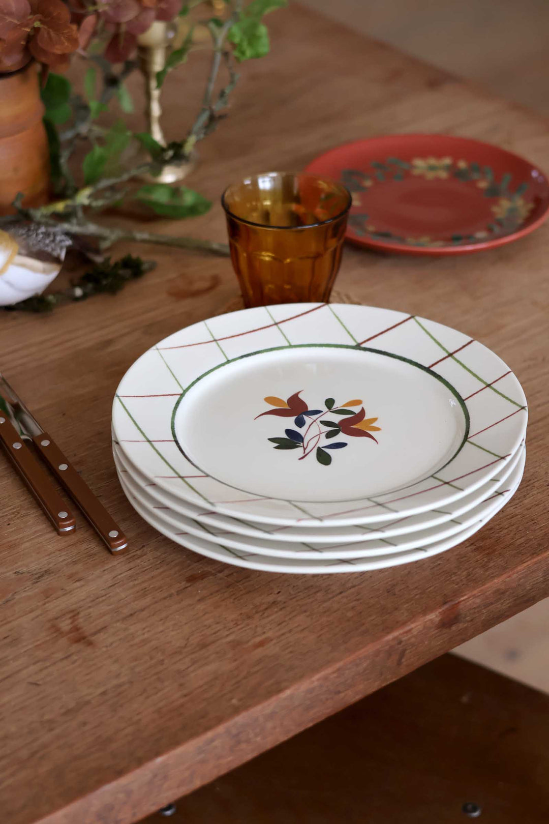 Dinner Plate With Flower