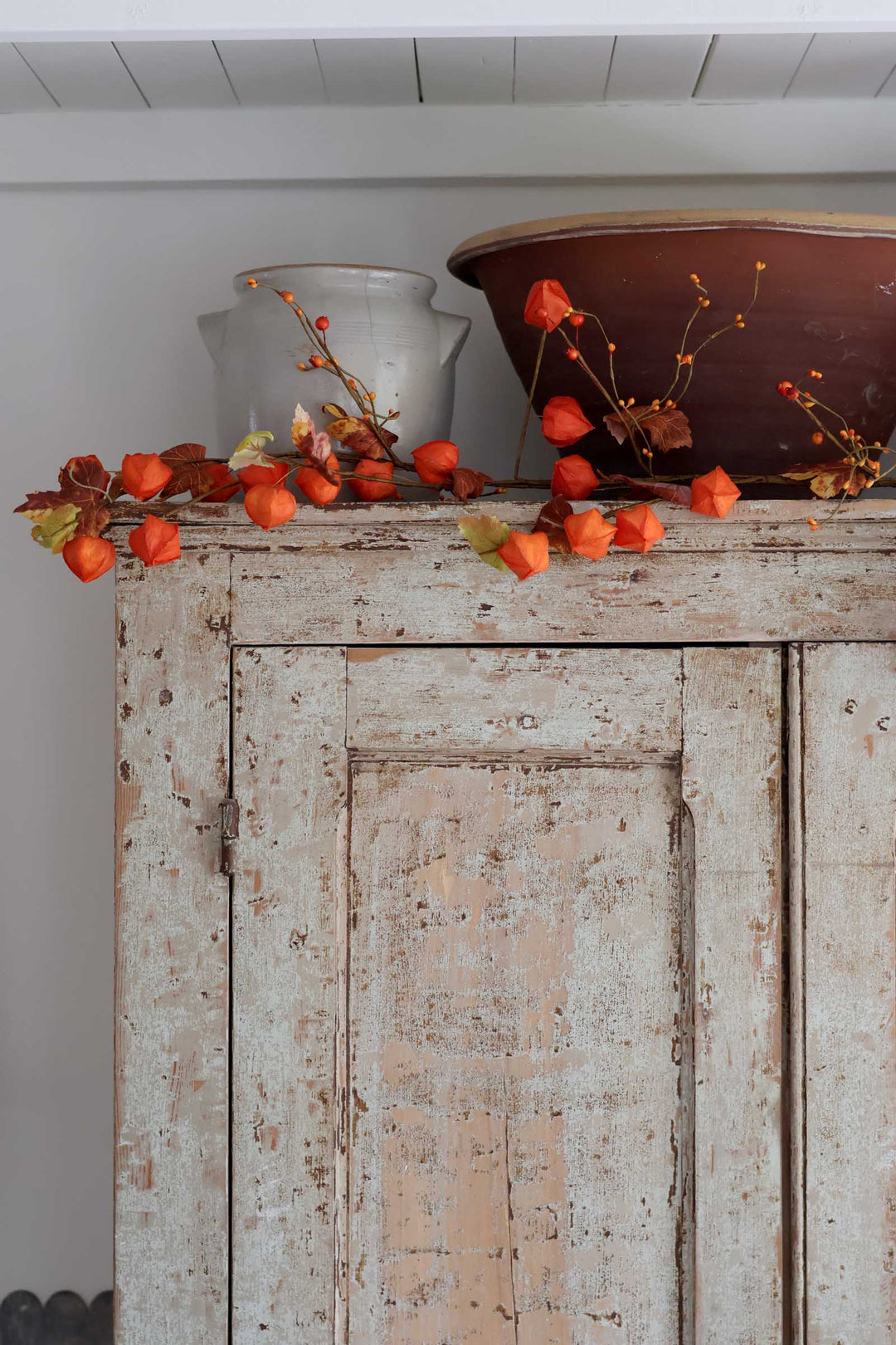 Orange Physalis & Autumn Garland