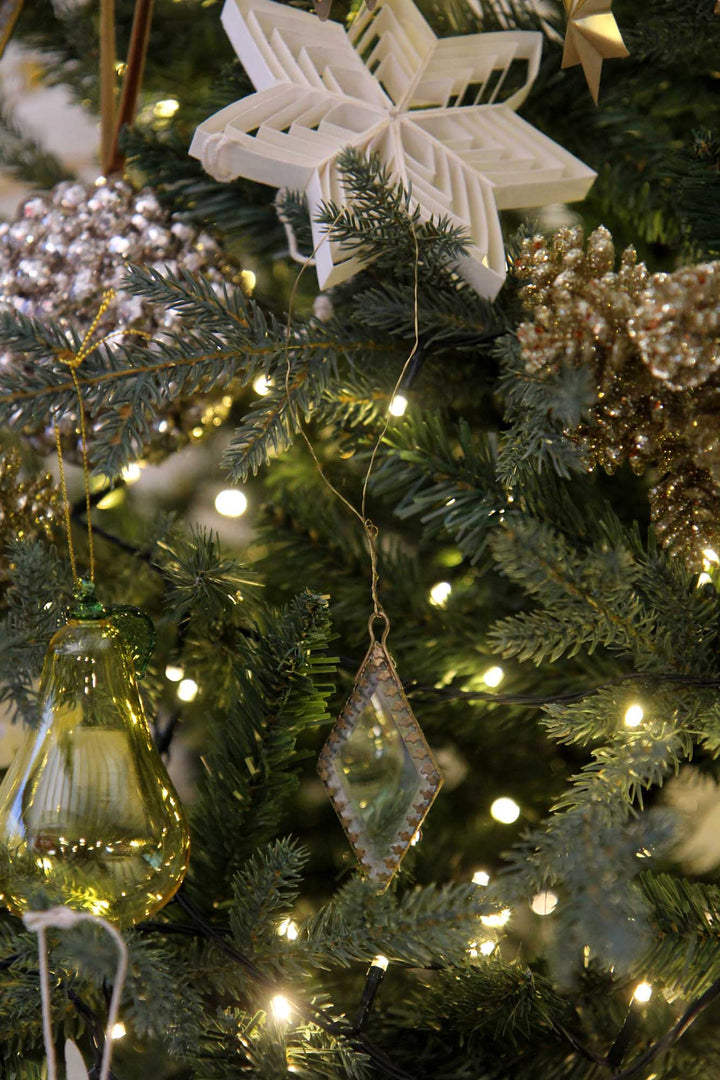 Mirror For Hanging Faceted Black Backside