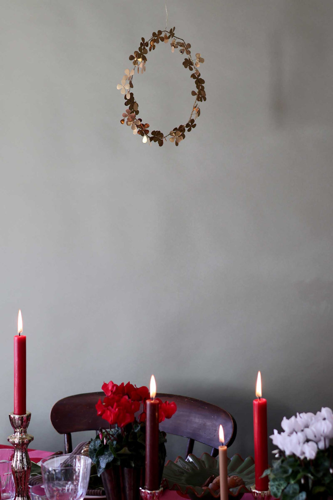 Clover Wreath Brass Finish