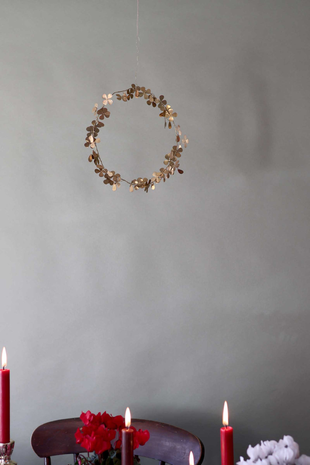 Clover Wreath Brass Finish