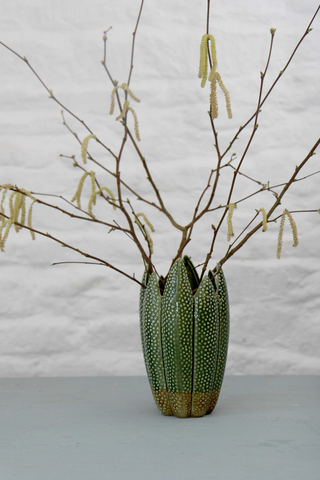 Green Ceramic Cacti Decorative Vase