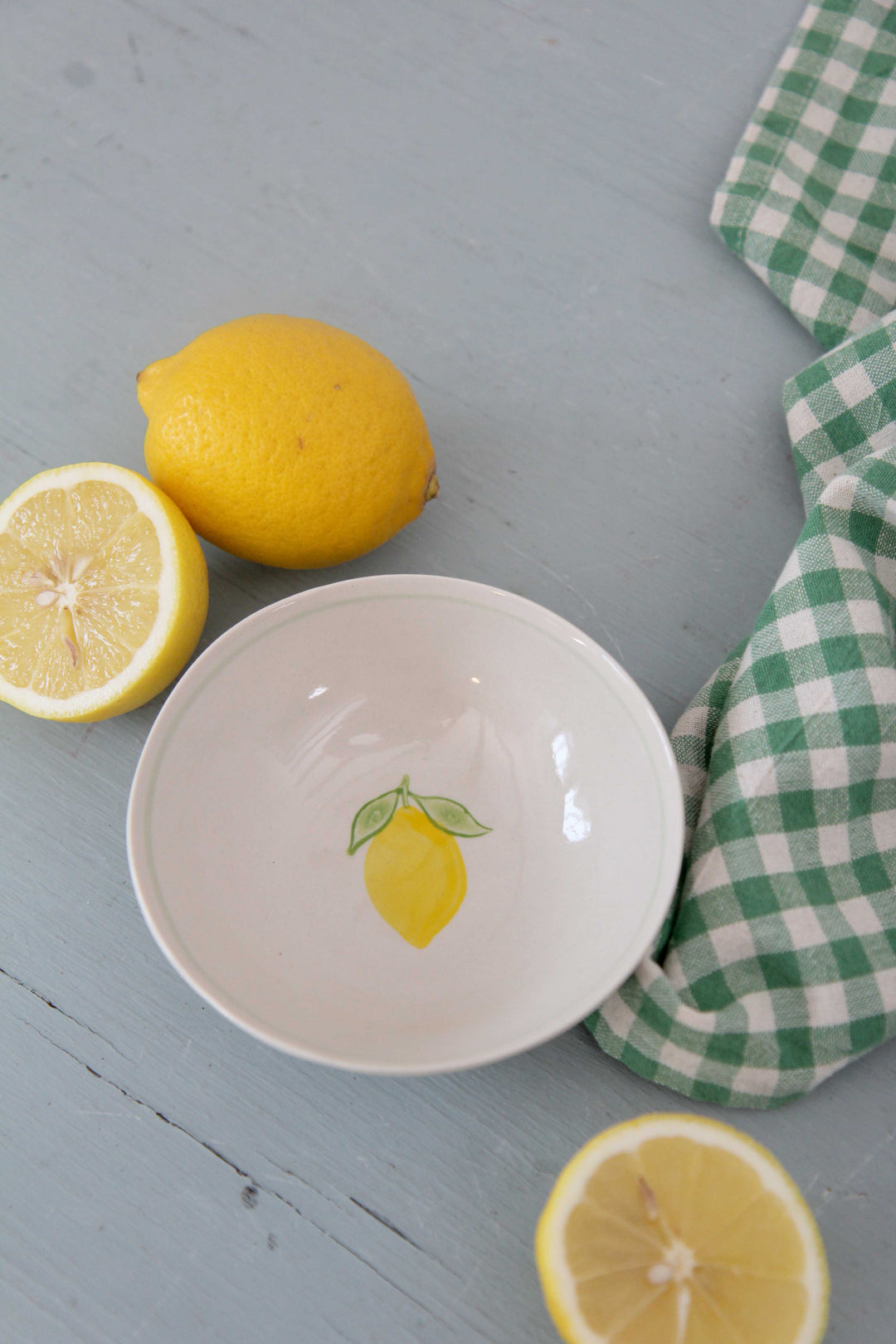 Lemon Hand Painted Stoneware Mini Bowl