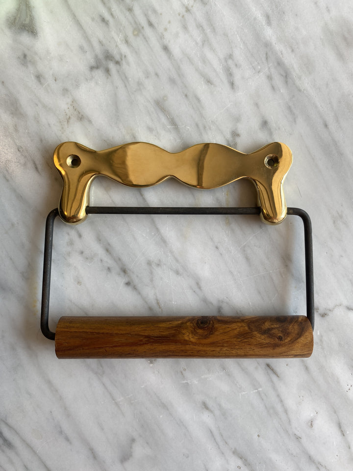 Toilet Roll Holder Wire Solid Brass 140mm
