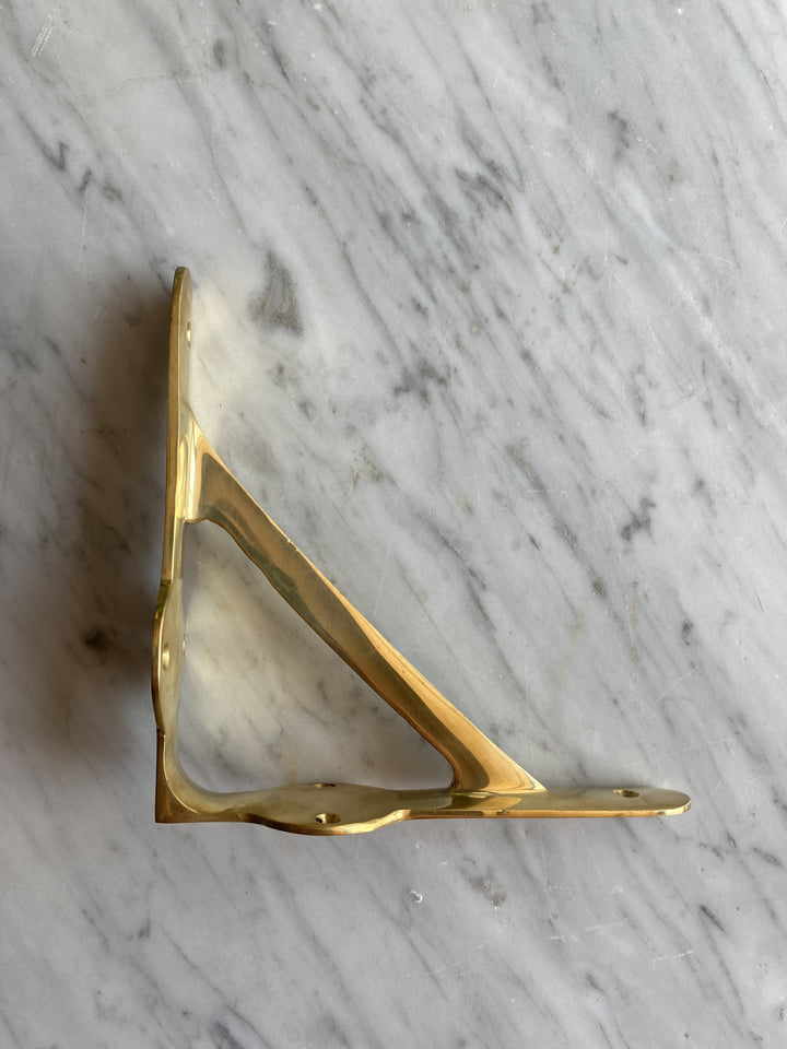 Polished Brass Bracket  6" x 6"