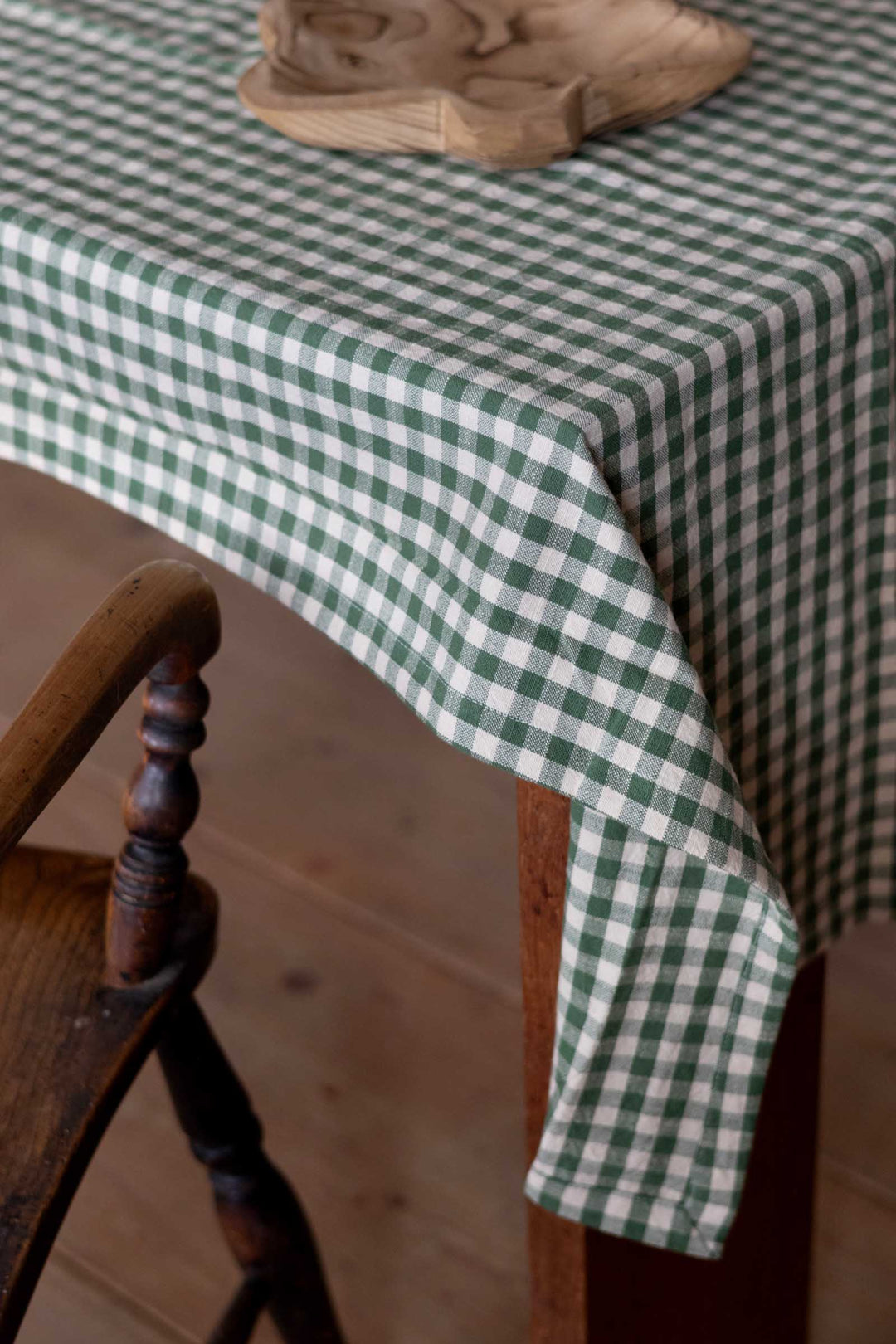 Green Gingham Tablecloth / 130x180cm