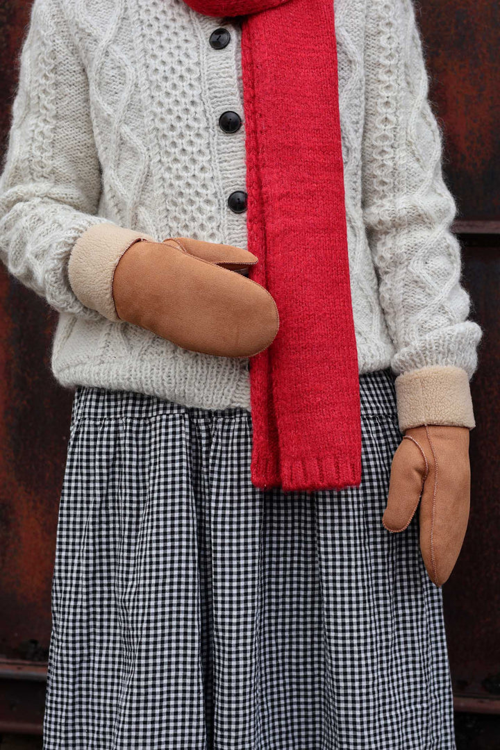 Iasille Mittens / Bone Brown