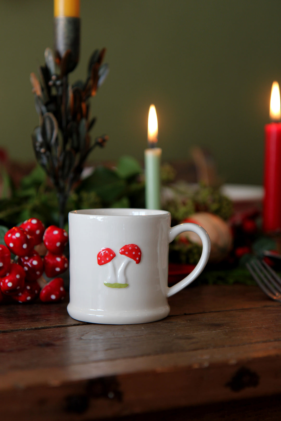 Toadstools Stoneware Mini Mug