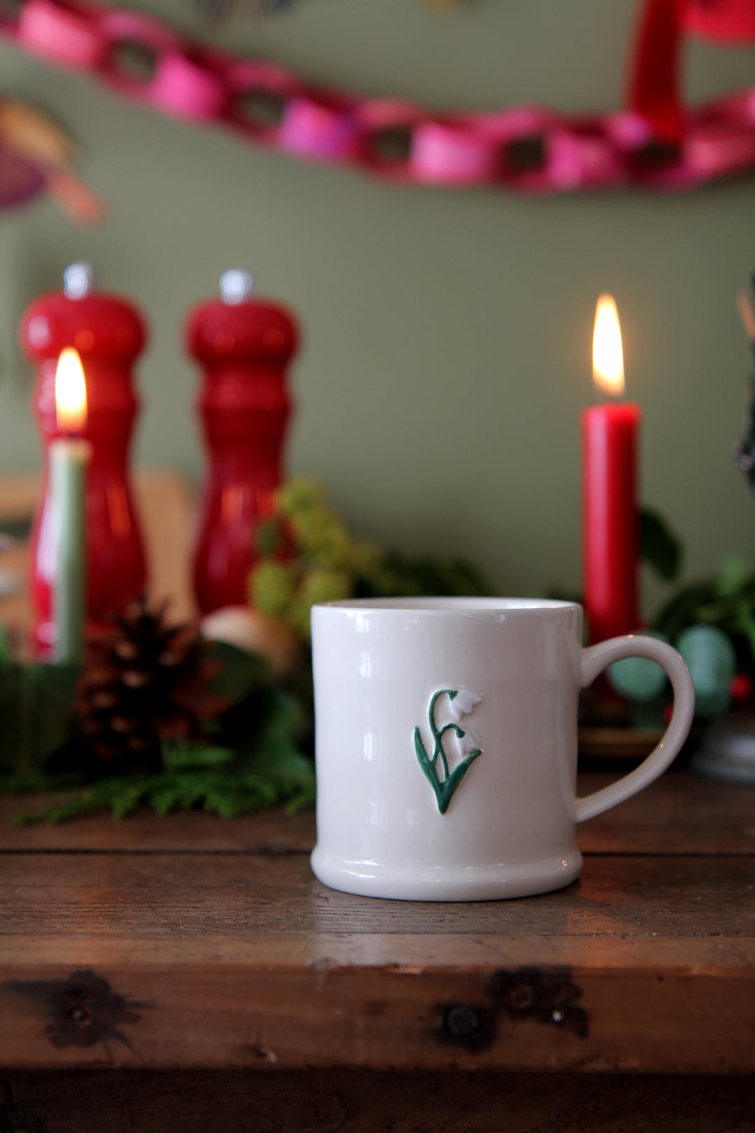 Snowdrops Stoneware Mini Mug