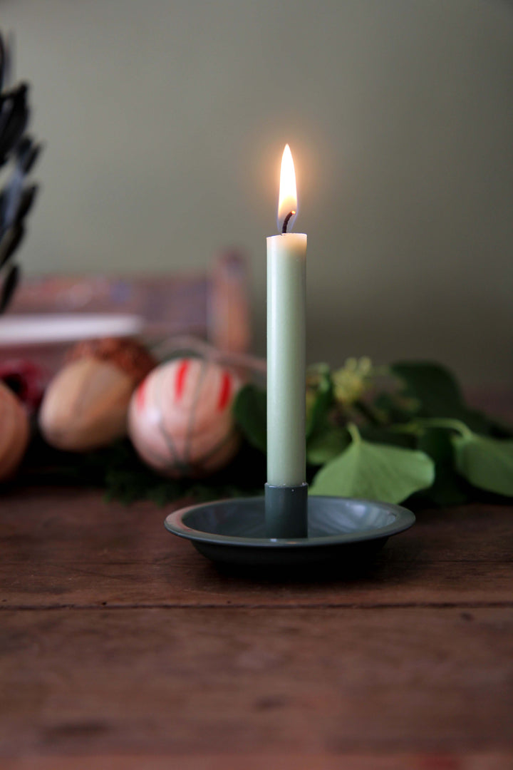 Candle Holder Taper Candle Green