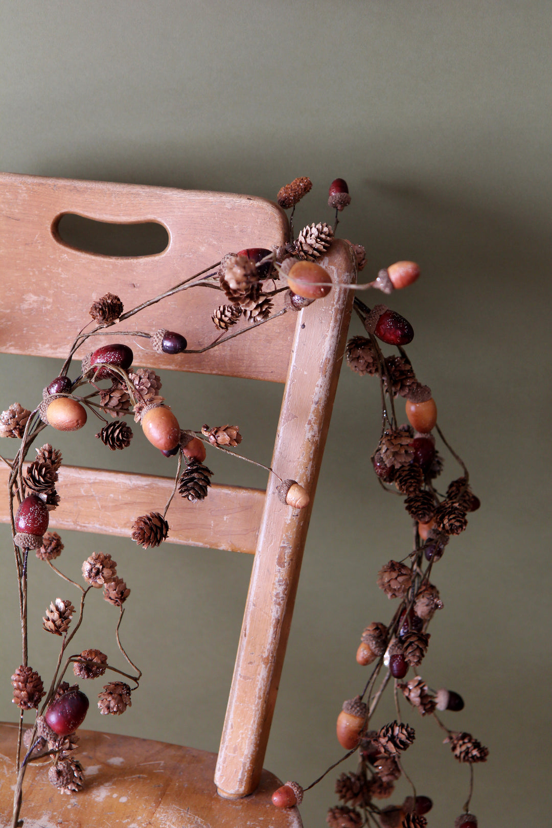 Faux Acorns Garland