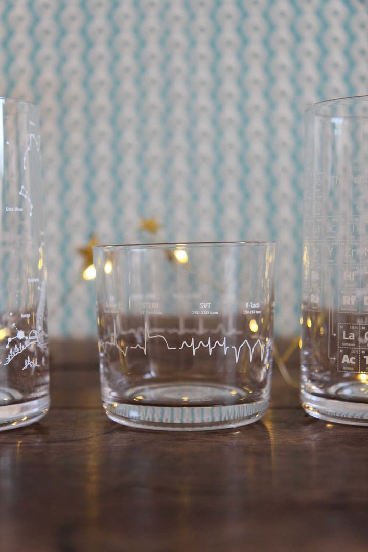 Heartbeat Whiskey Glass