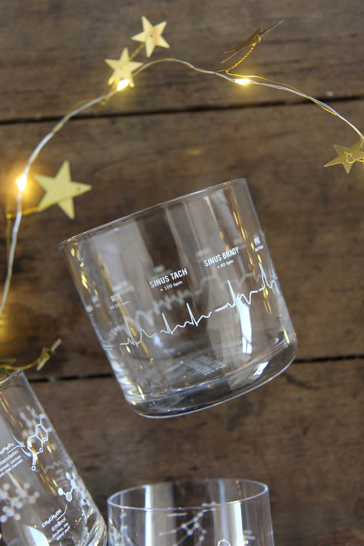 Heartbeat Whiskey Glass