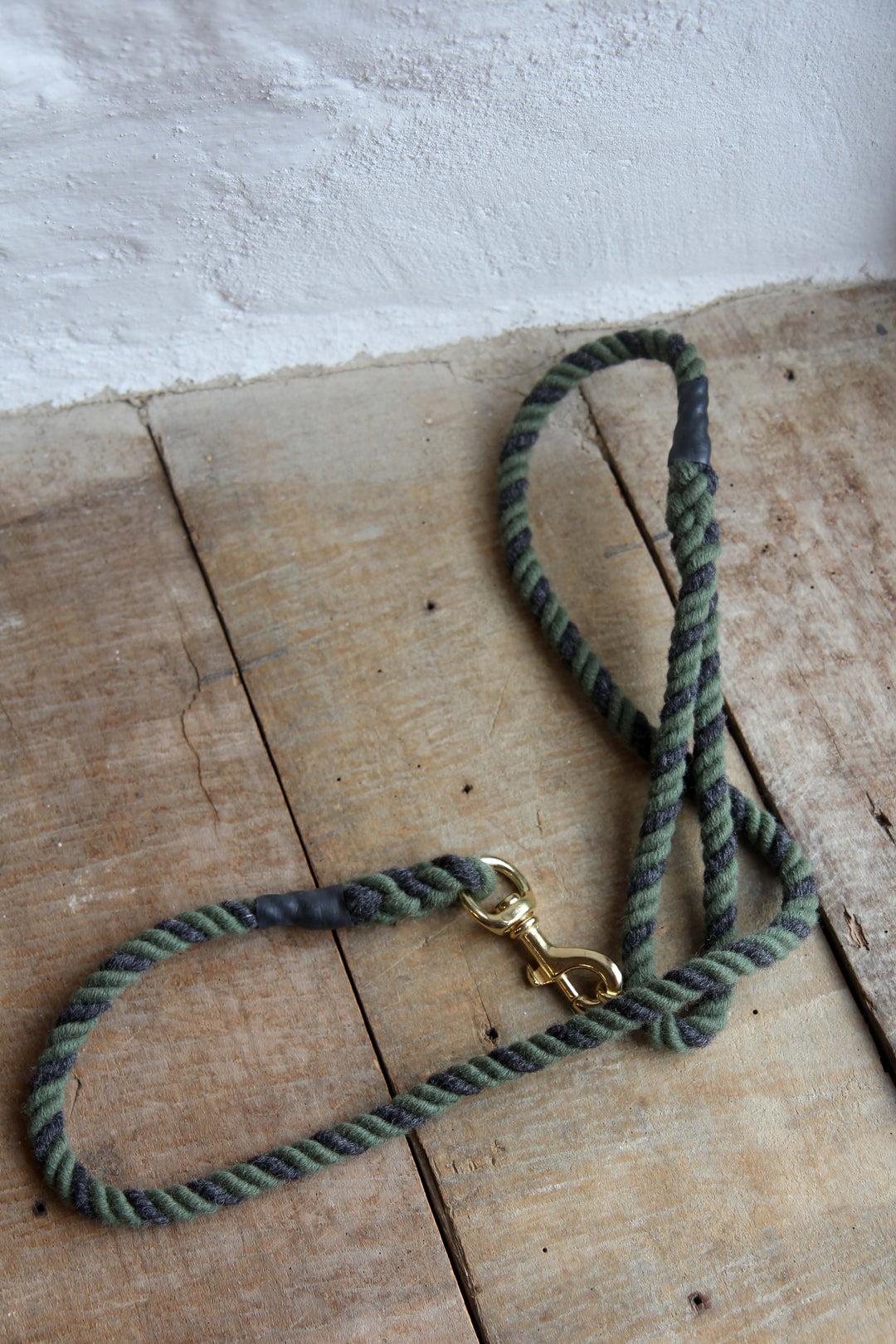 Wool Rope Lead / Charcoal Olive