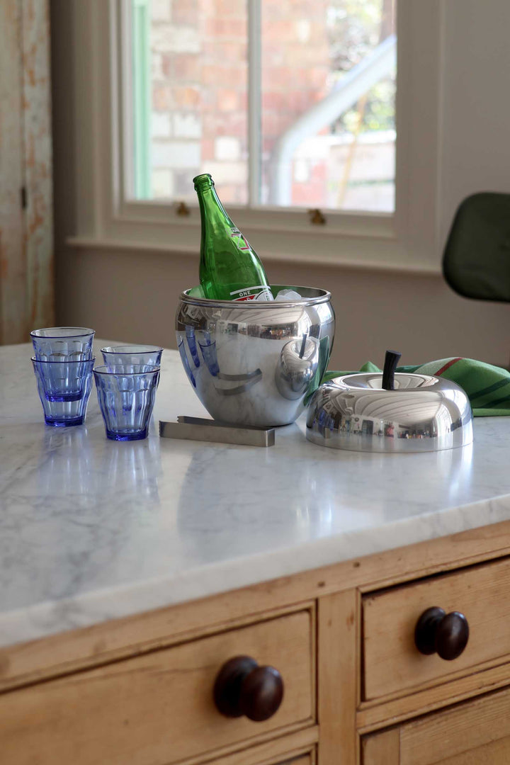 Apple Ice Bucket Lrg Silver