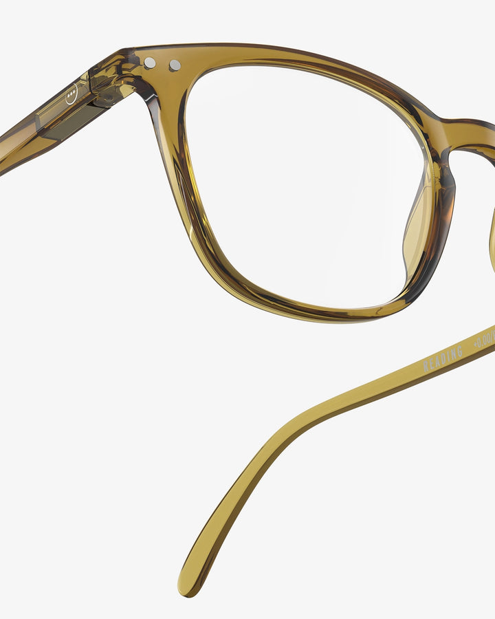 izipizi golden green reading glasses shape E