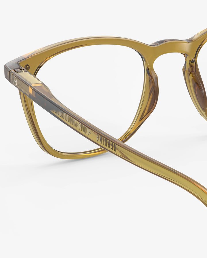 izipizi golden green reading glasses shape E