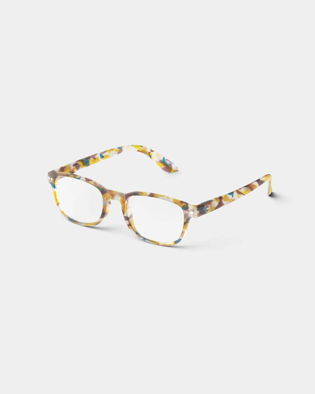 izipizi reading glasses shape B in blue tortoise side