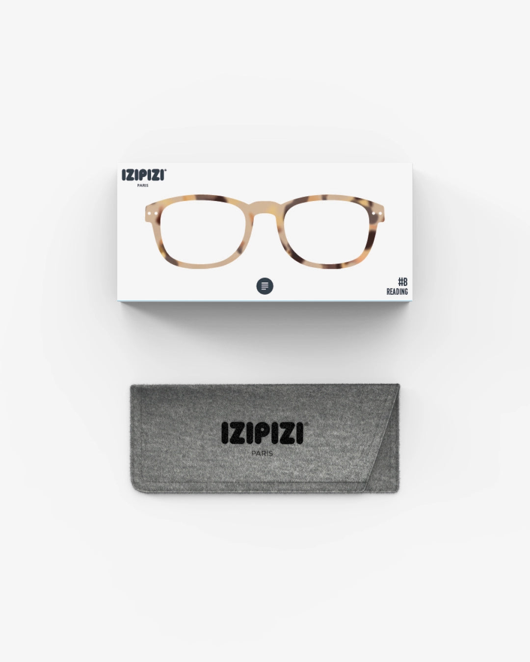 izipizi reading glasses shape B in light tortoise boxed