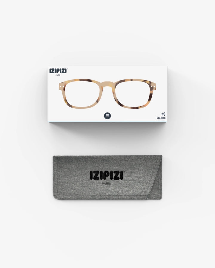 izipizi reading glasses shape B in light tortoise boxed