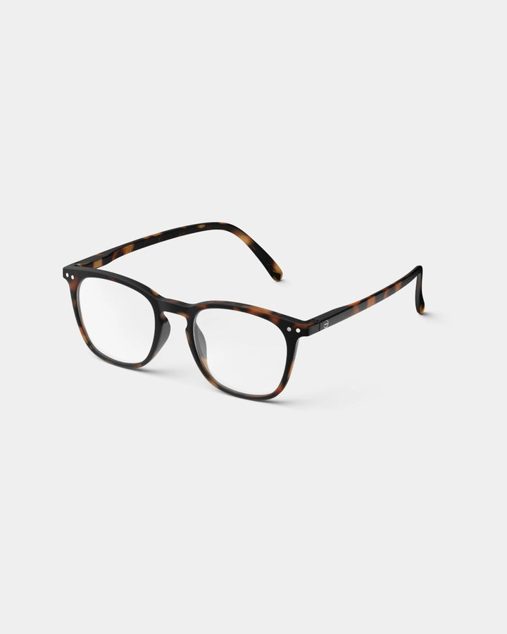izipizi reading glasses shape E in tortoise side view
