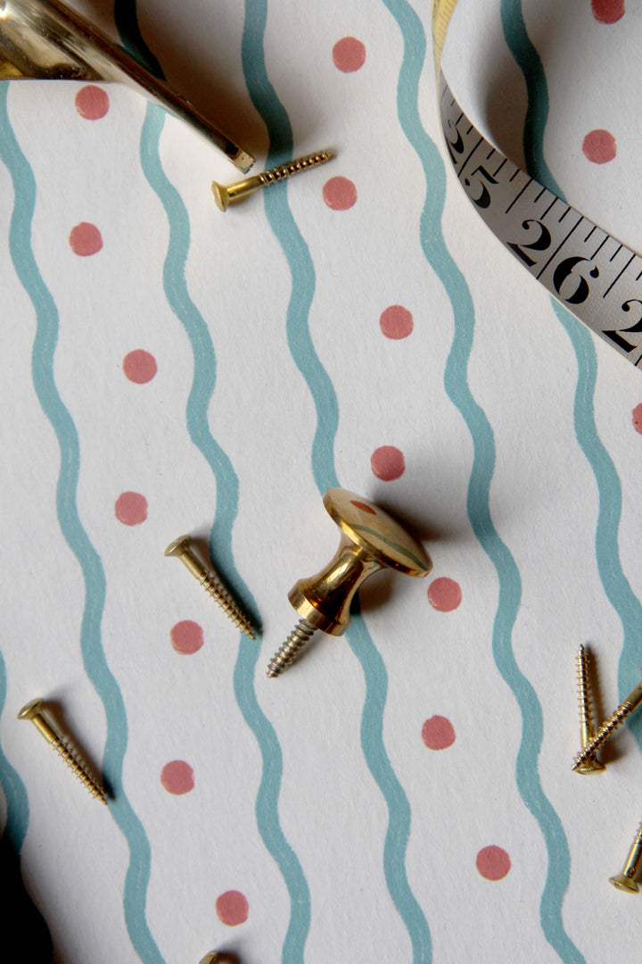 Knob Shutter Bureau Solid Brass Ant 1" / 25mm
