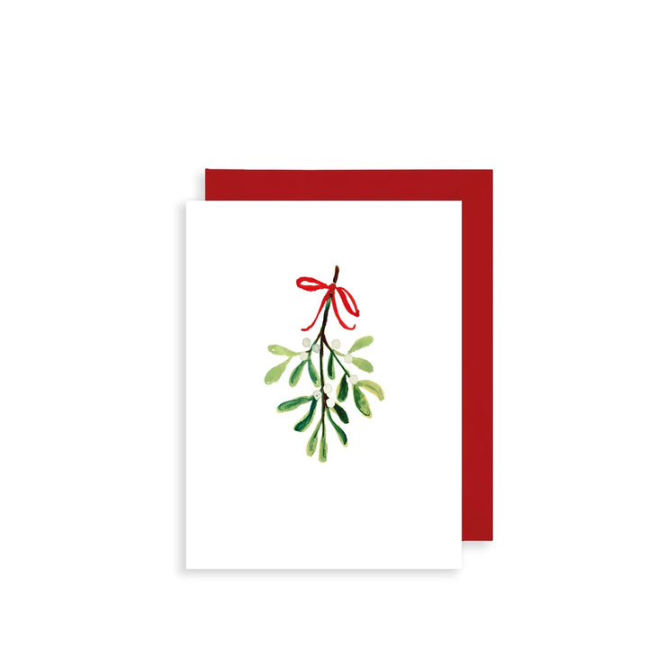 Mini Xmas Card Mistletoe