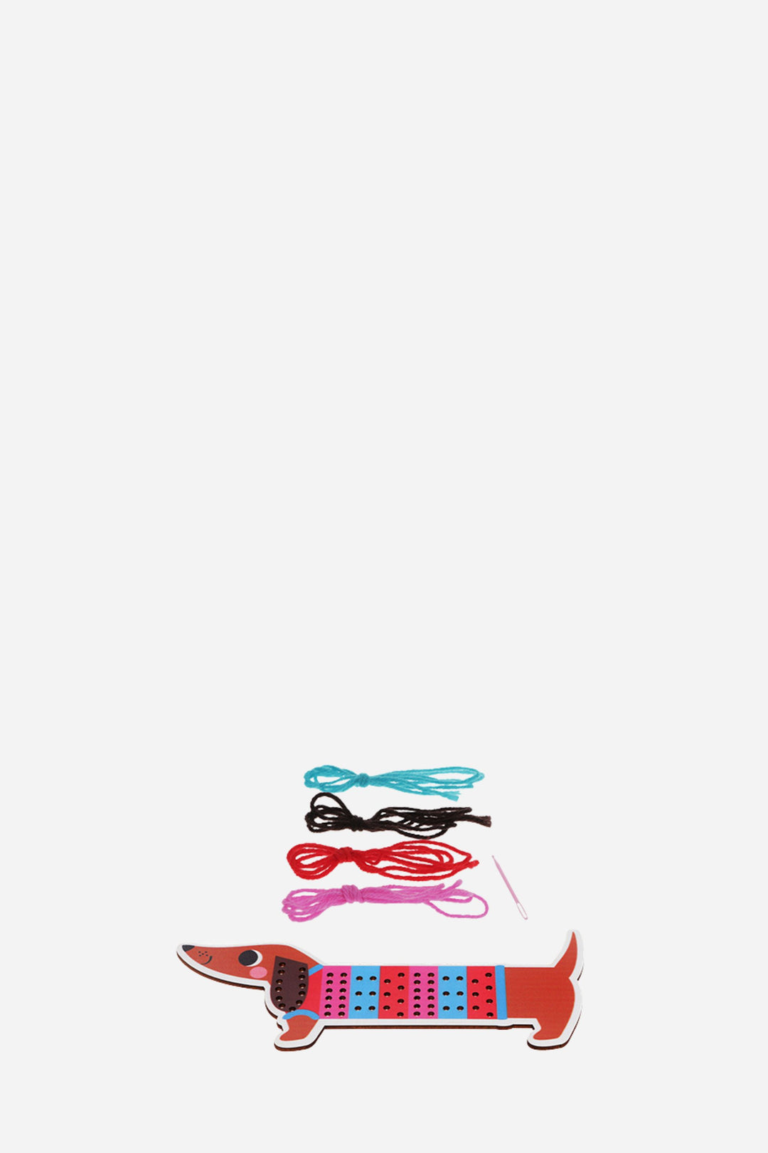 Set of colorful shoelaces on a white background