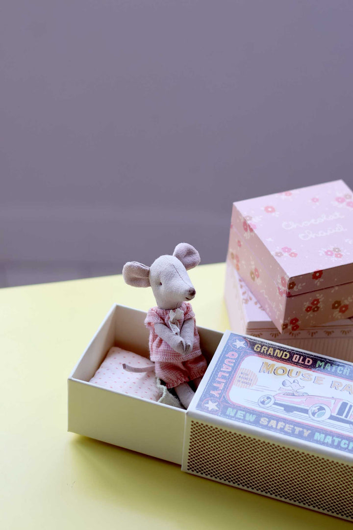 Little Sister Mouse In Matchbox / New