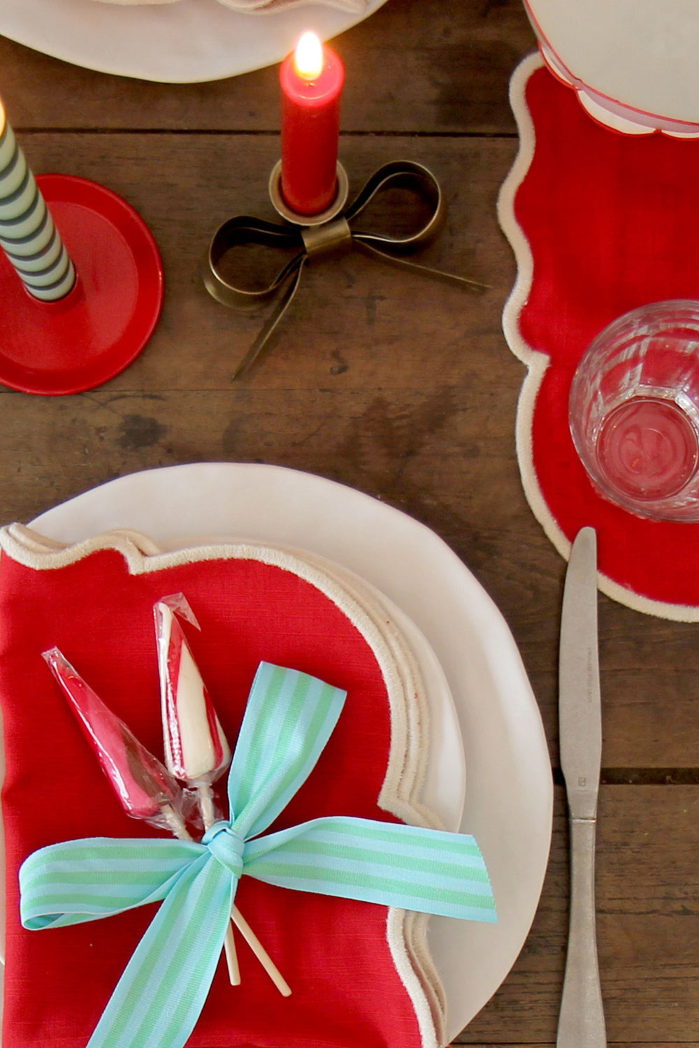 Lollipop on table setting