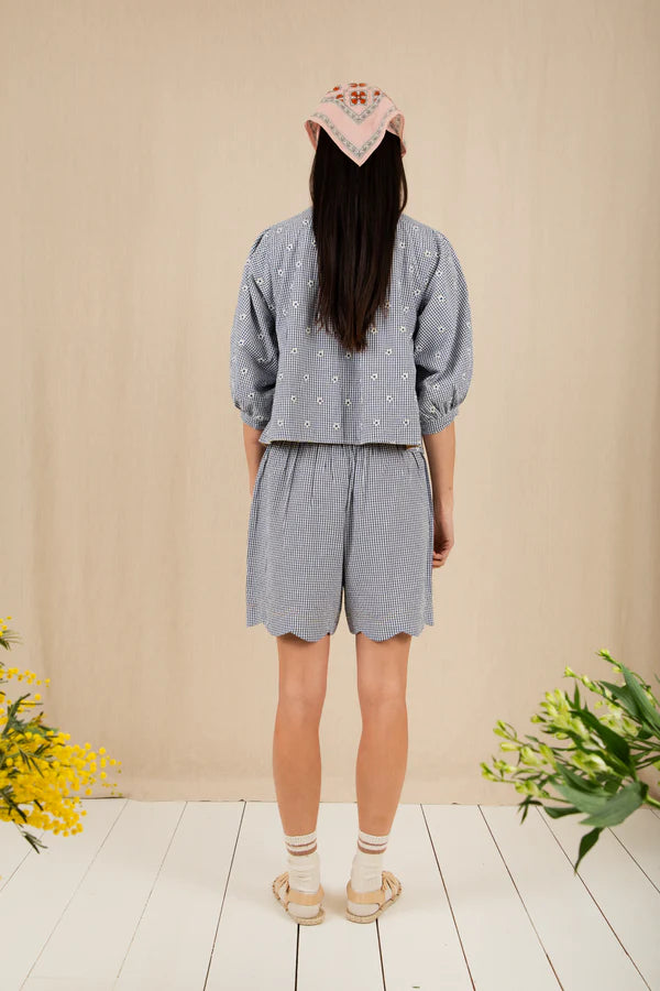 Mary Short / Navy Gingham