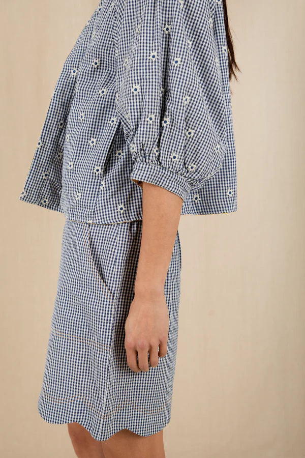 Mary Short / Navy Gingham