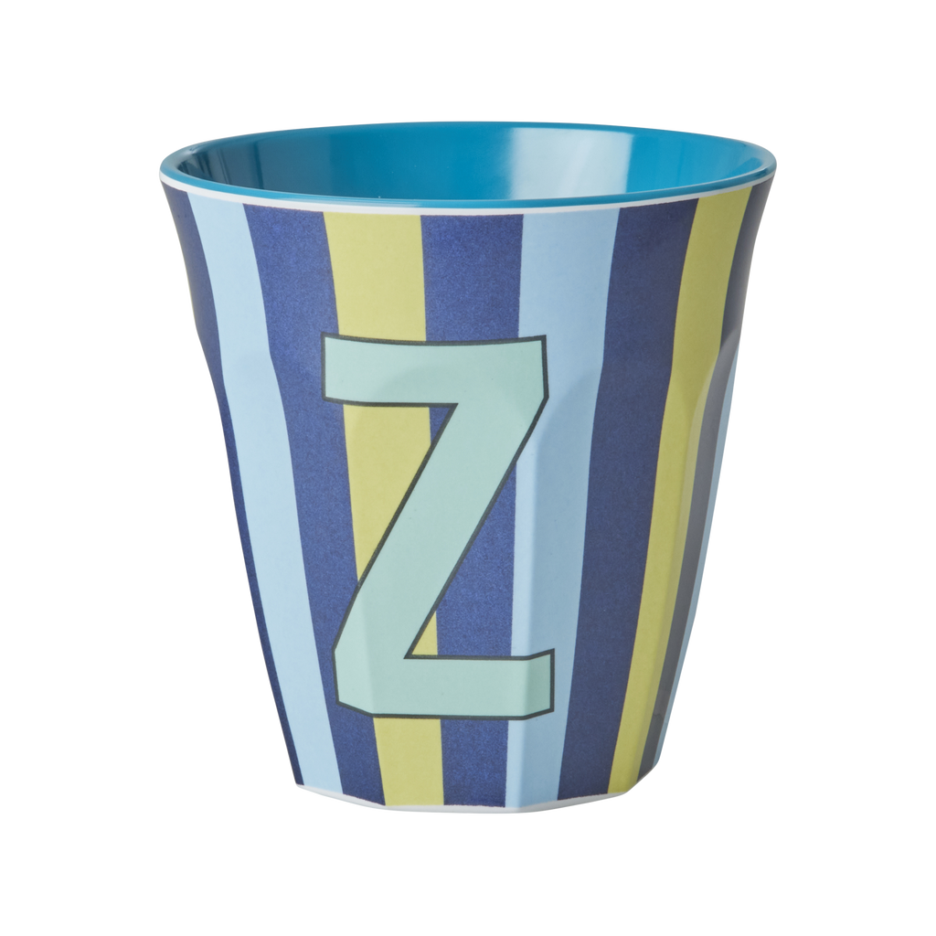 Striped Melamine Cup / Letter Z
