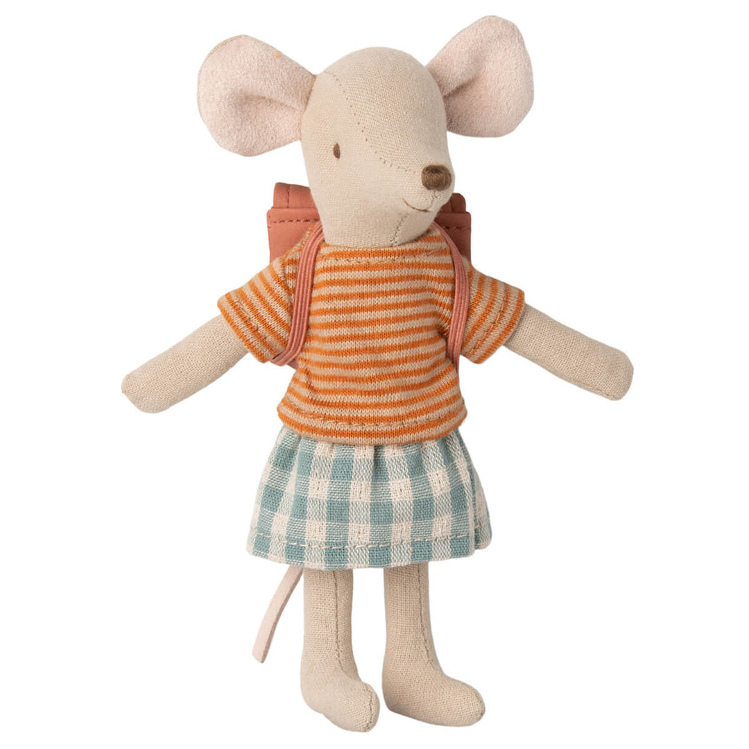 Tricycle mouse, Big sister with bag / Old rose