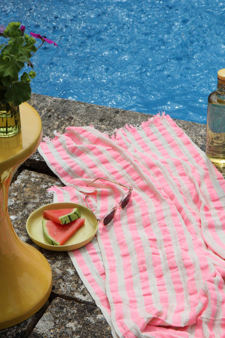 Melody Turkish Towel / Neon Pink