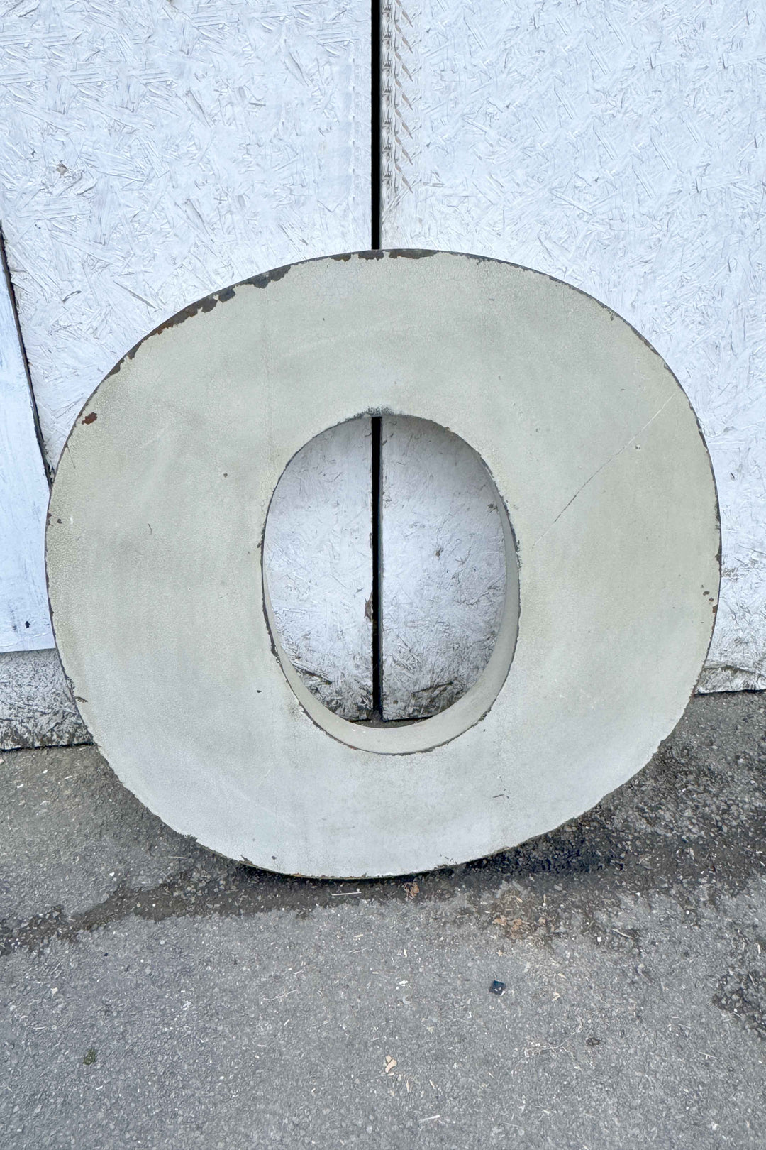 Large metal letter O