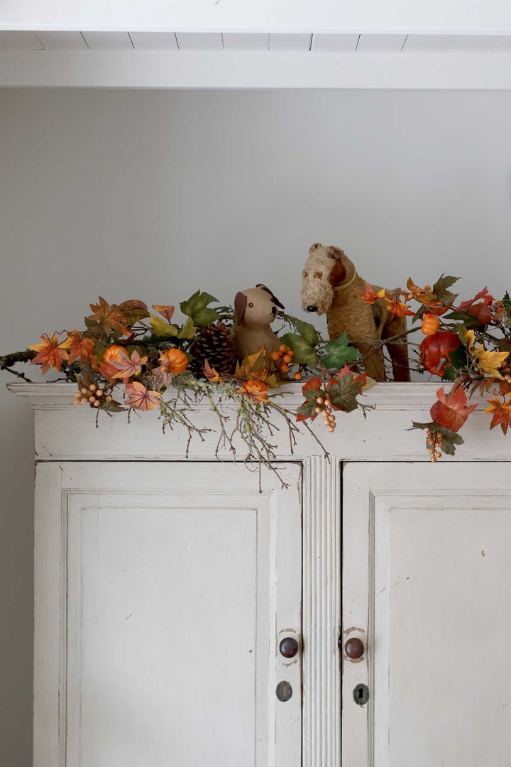 Mixed Pumpkin & Cone Garland 160cm