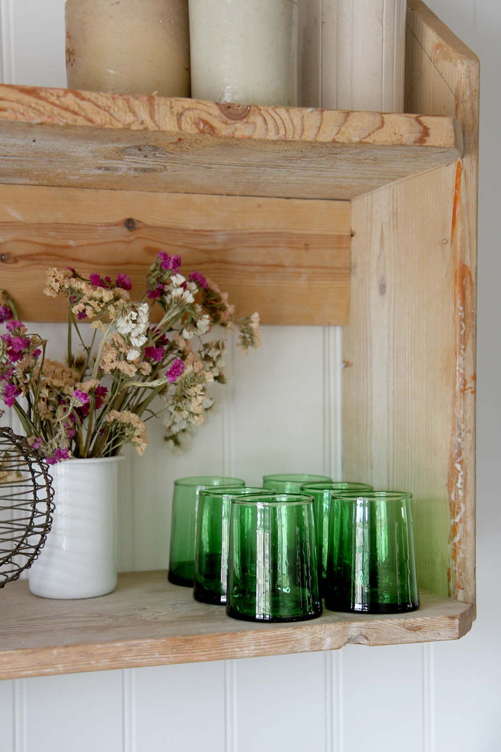 Moroccan Recycled Glass Tumbler / Green / 260ml