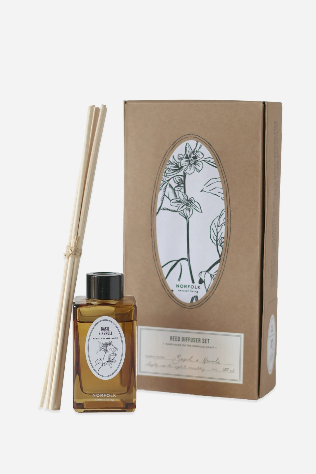 Reed Diffuser Oil Set 100ml / Basil & Neroli