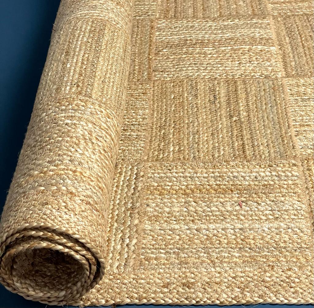 Natural Tile Jute Runner / 61 x 180