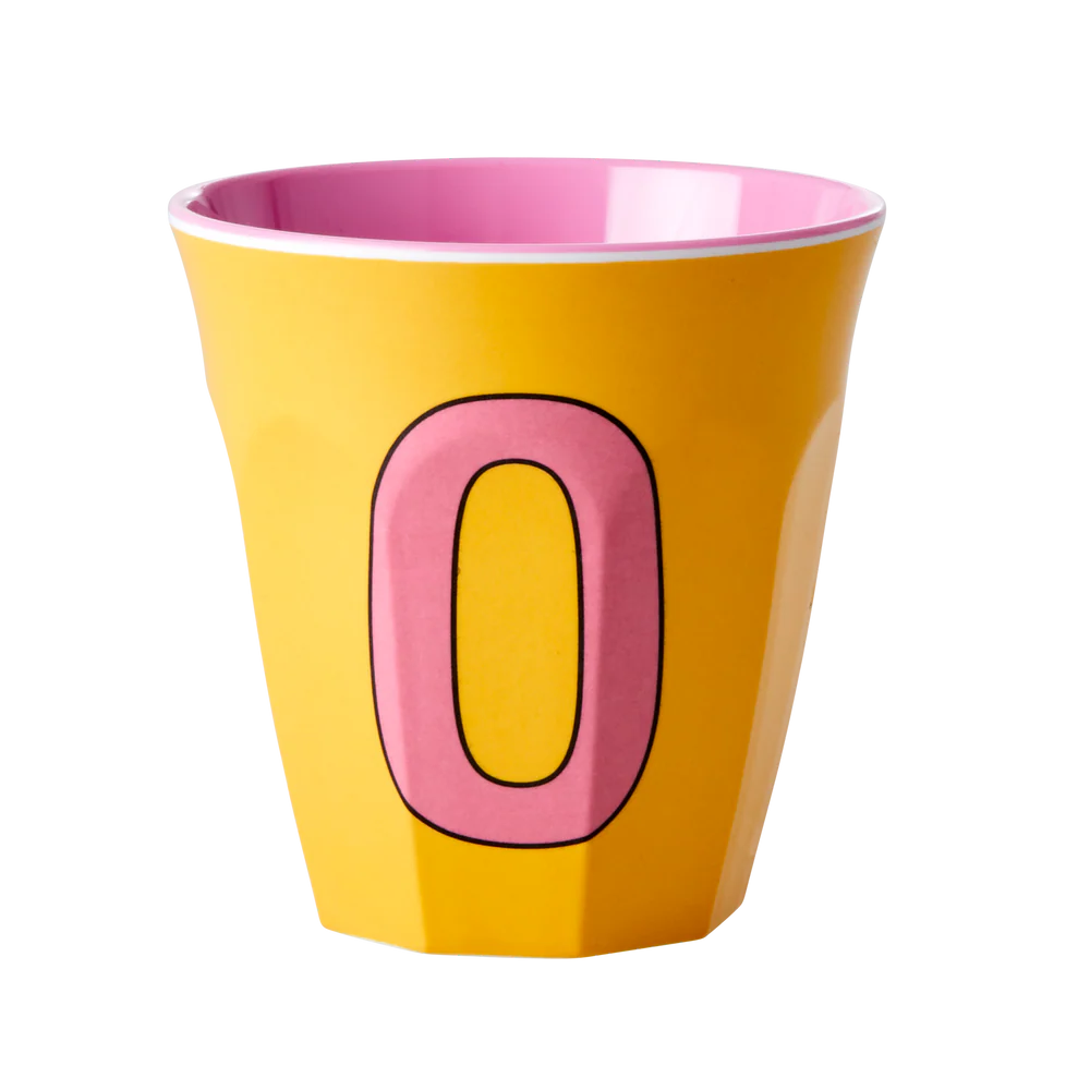 Melamine Cup / Letter O / Yellow