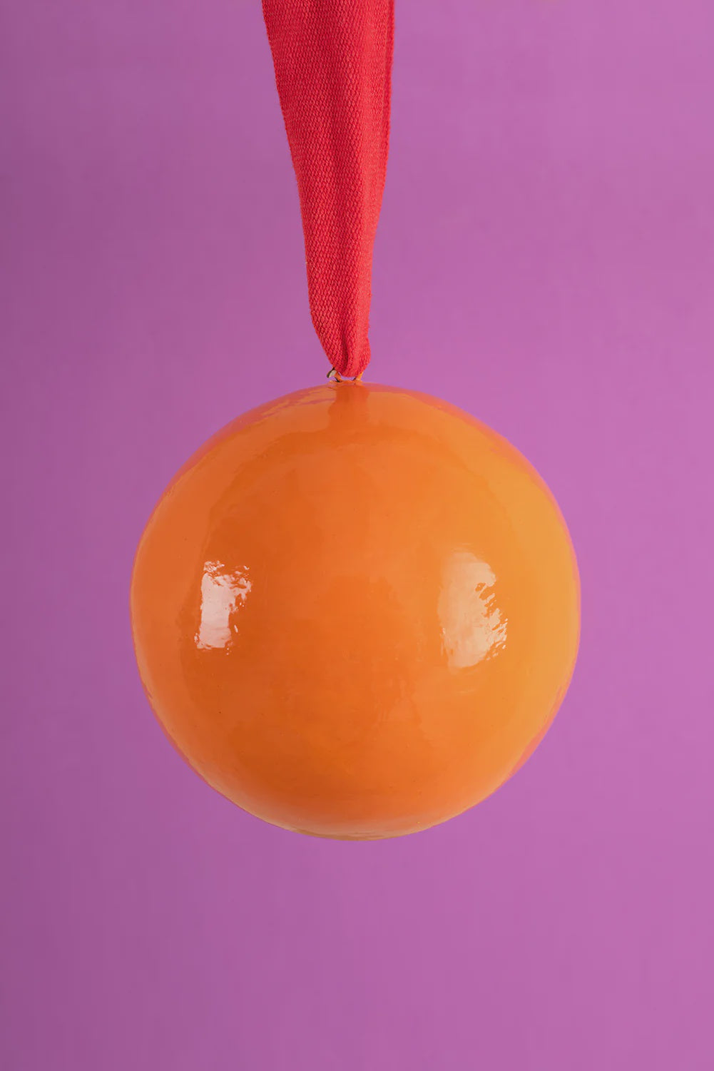 Orange and Red Colourblock Bauble