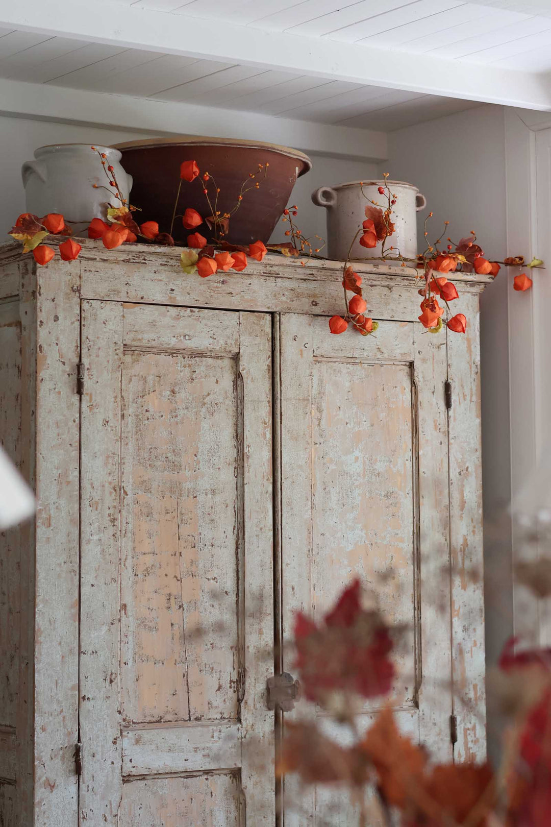 Orange Physalis & Autumn Garland