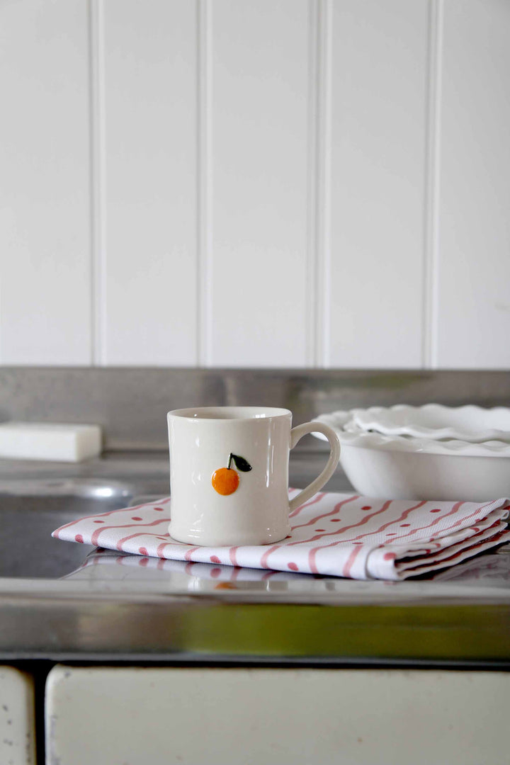 Orange Stoneware Mini Mug