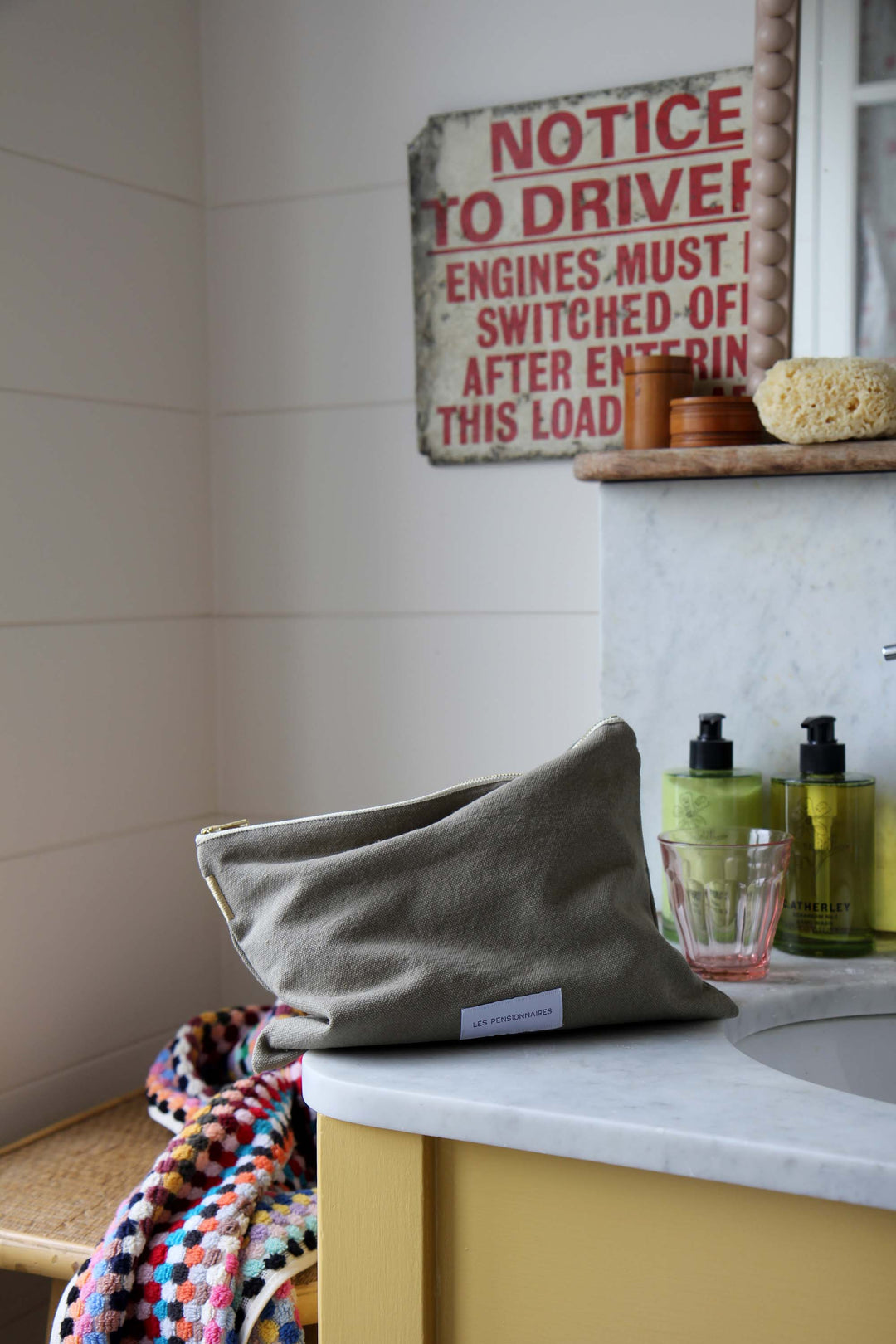 Organic Cotton Large Pouch / Linden Green