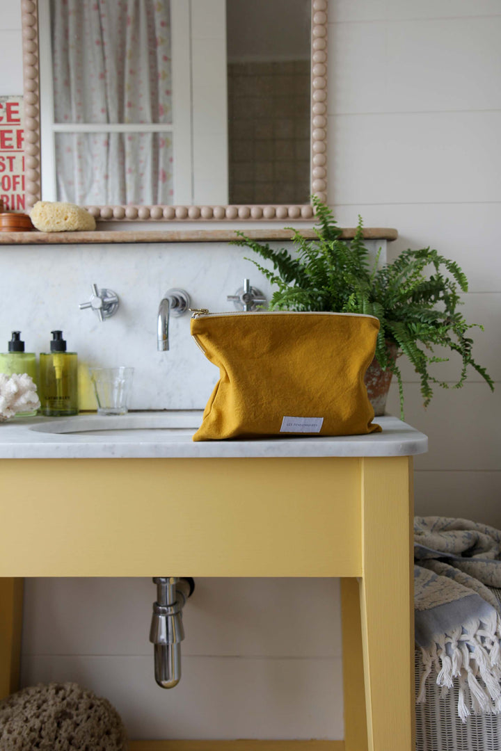 Organic Cotton Large Pouch / Safran