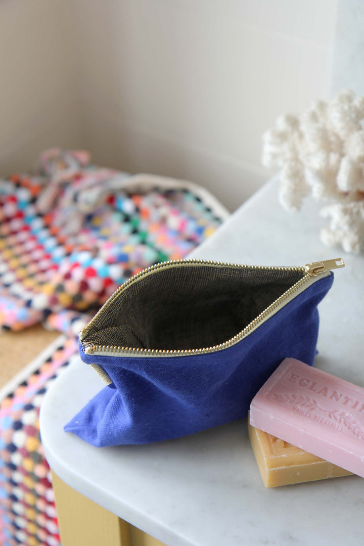 Organic Cotton Small Pouch / Ultramarine Blue