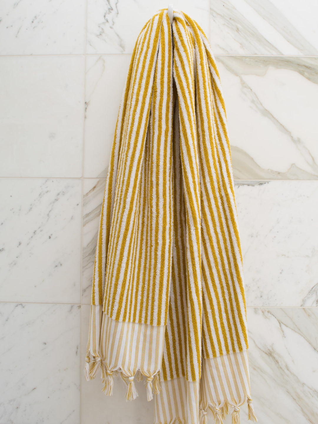 Striped Towel Mustard Yellow / 170x90cm