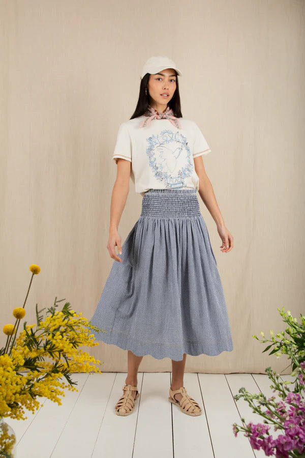 Polly Skirt /  Navy Gingham - Domestic Science Home